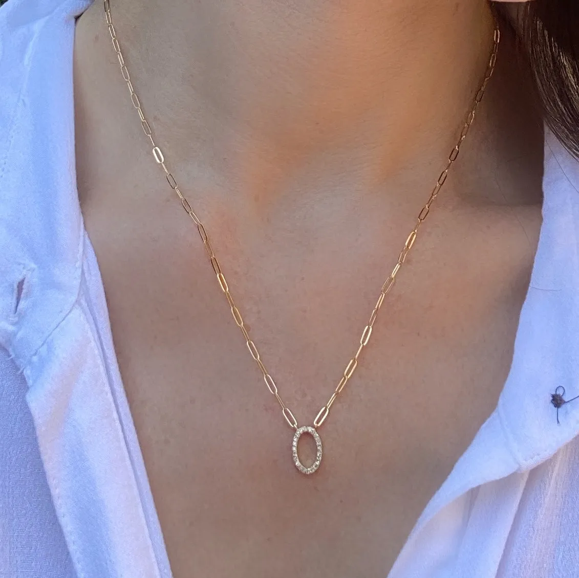 New! Grand Diamond Initial Necklace- All Letters Sterling Silver sold by Amelia Rose Design product image thumbnail 2