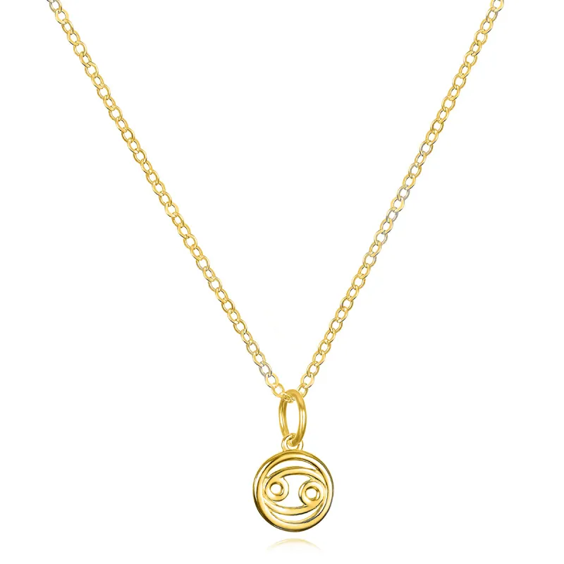New!  14k Gold Zodiac Charm Necklace - Cancer sold by Amelia Rose Design