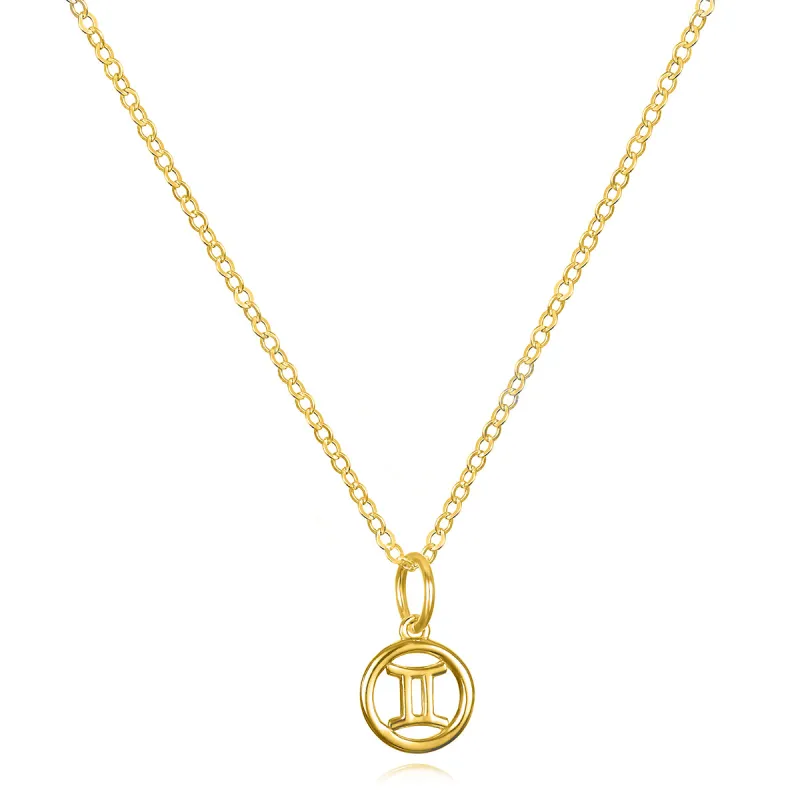 New! 14k Gold Zodiac Charm Necklace - Gemini sold by Amelia Rose Design
