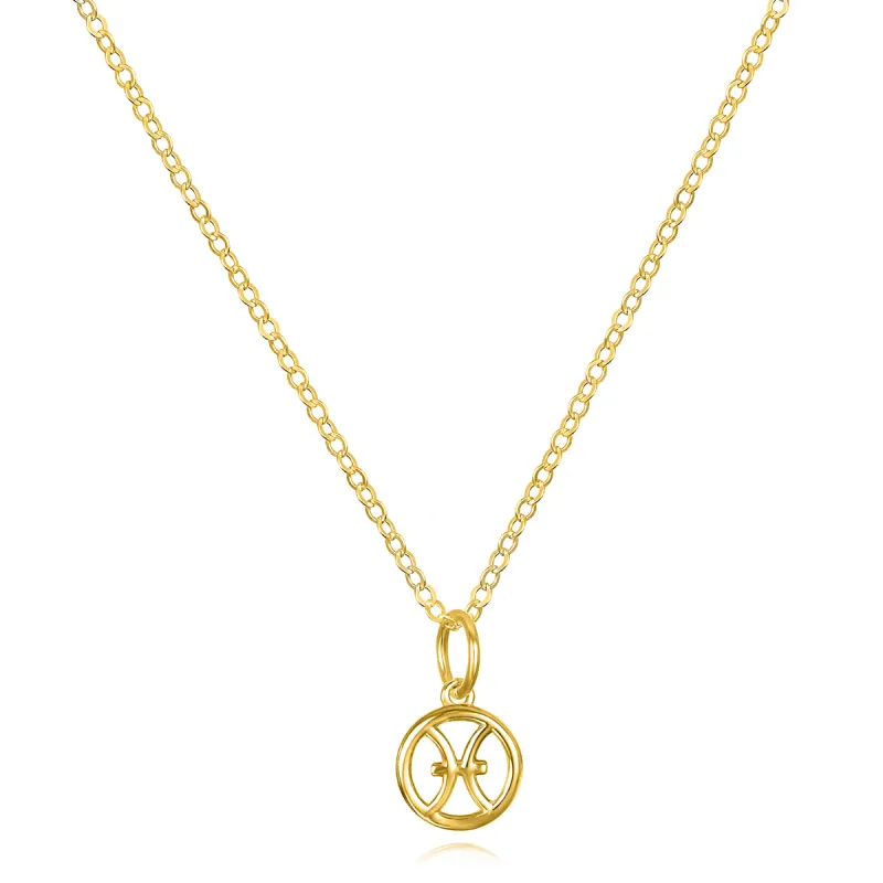 New! 14k Gold Zodiac Charm Necklace - Pisces sold by Amelia Rose Design