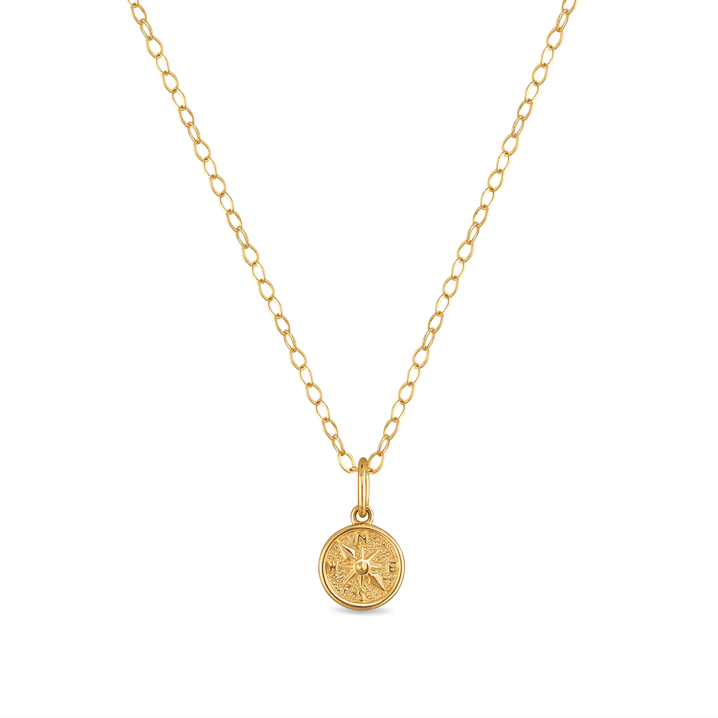 New! 14k Gold Compass Charm Necklace sold by Amelia Rose Design