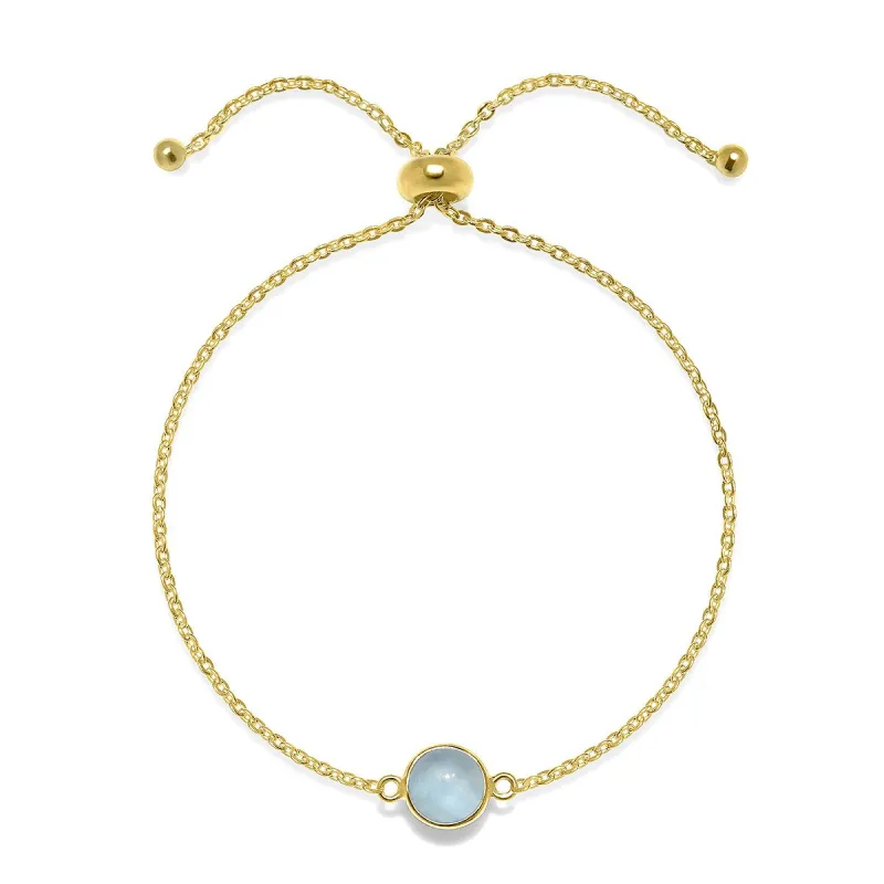 Birthstone Solitaire Bracelet- March Aquamarine sold by Amelia Rose Design
