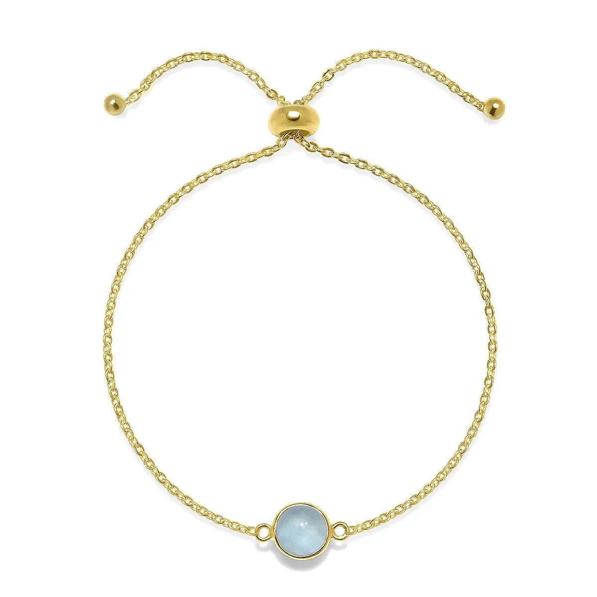 Birthstone Solitaire Bracelet- March Aquamarine sold by Amelia Rose Design