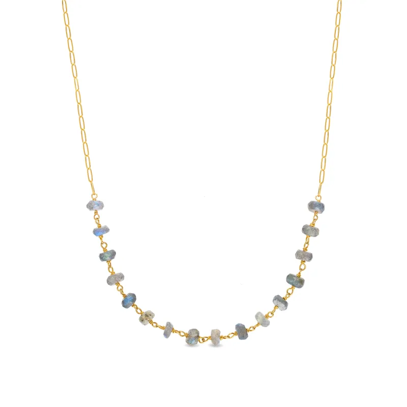 New! Paperclip Necklace - Labradorite sold by Amelia Rose Design