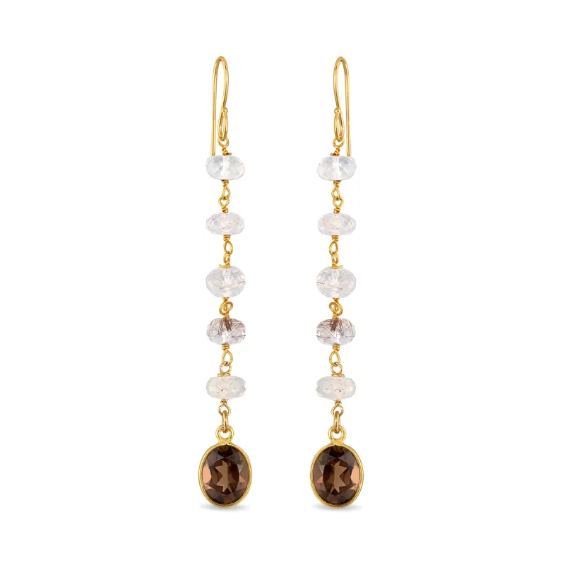 New! Beaded Dangles - Copper Rutilated Quartz sold by Amelia Rose Design
