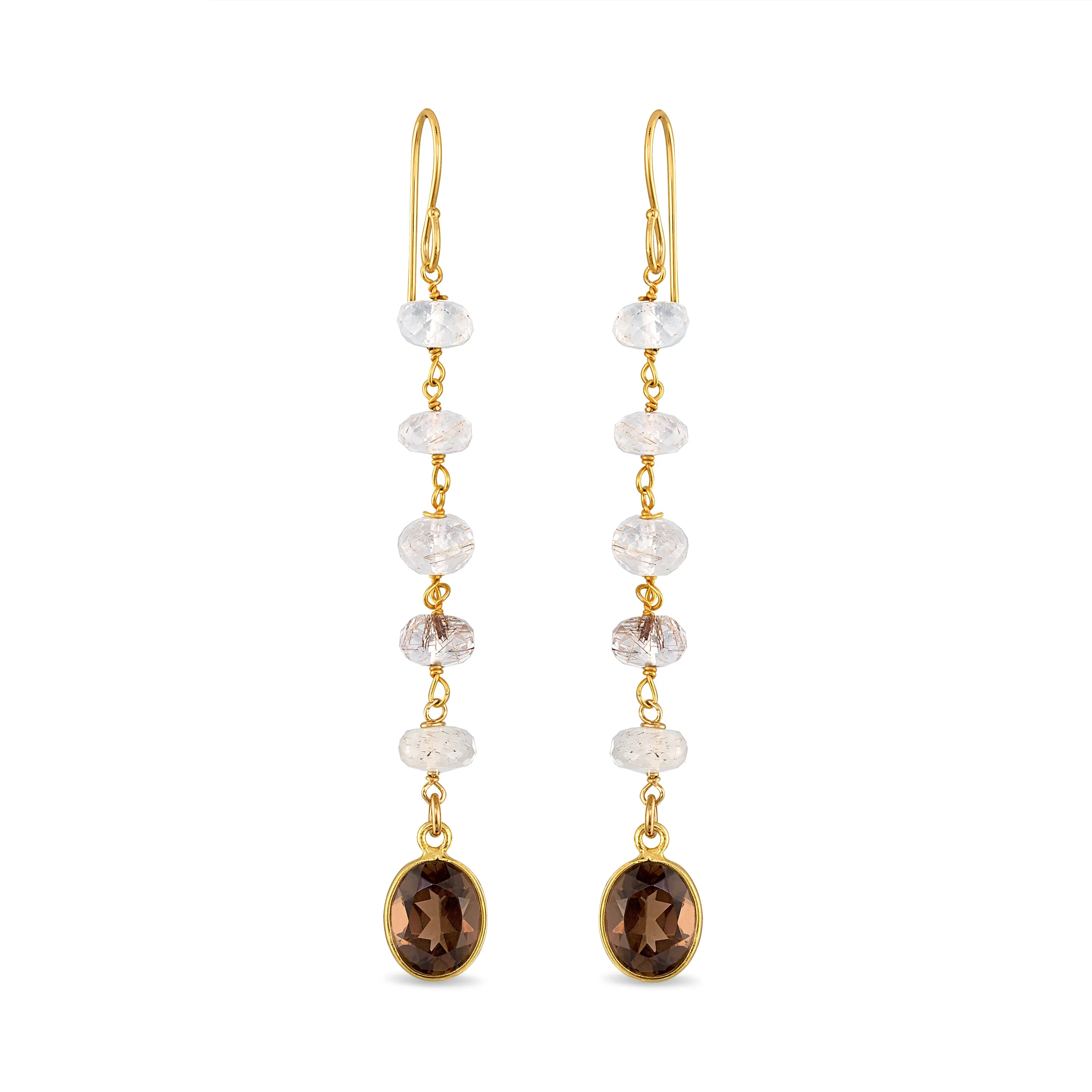 New! Beaded Dangles - Copper Rutilated Quartz sold by Amelia Rose Design