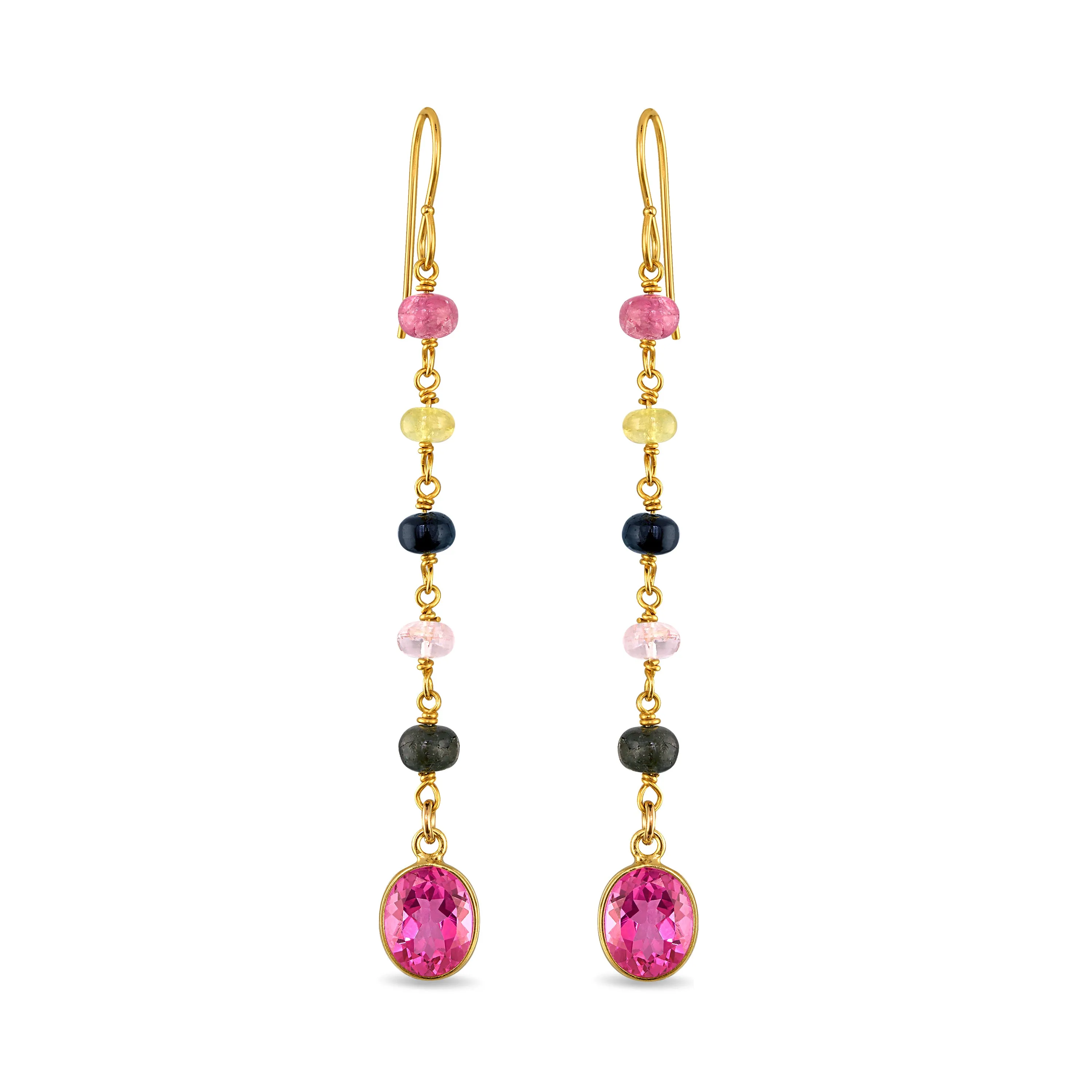 New! Beaded Dangles - Multicolor Tourmaline sold by Amelia Rose Design