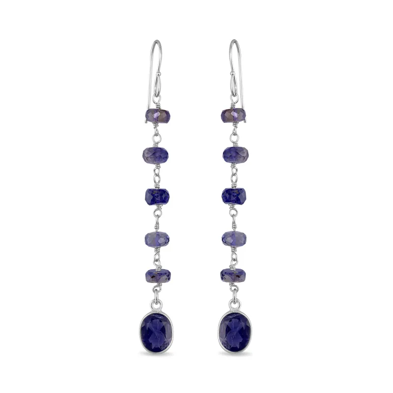 New! Beaded Dangles - Iolite sold by Amelia Rose Design