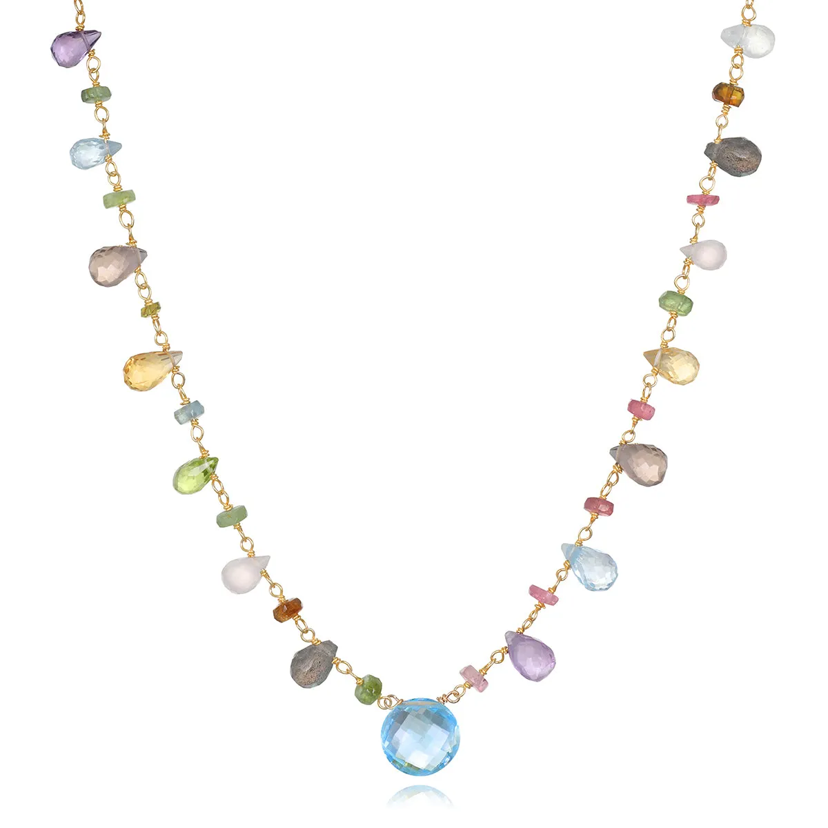 New! Wildflower Bluebell Choker-Gold sold by Amelia Rose Design