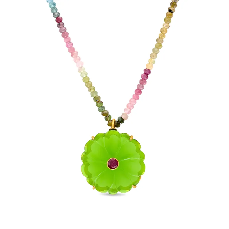 New! Magnolia Necklace - Clover Green sold by Amelia Rose Design