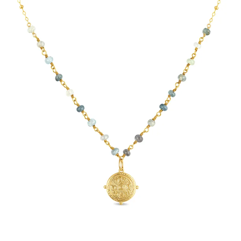 New! Moss Aquamarine Pendant sold by Amelia Rose Design