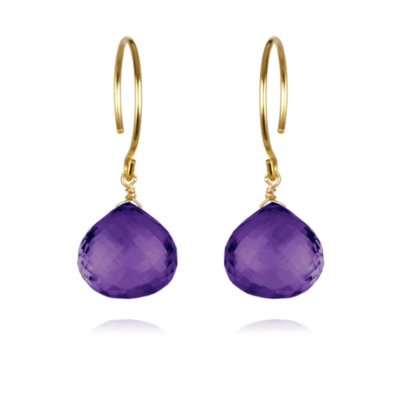 Catherine Earring-Amethyst sold by Amelia Rose Design