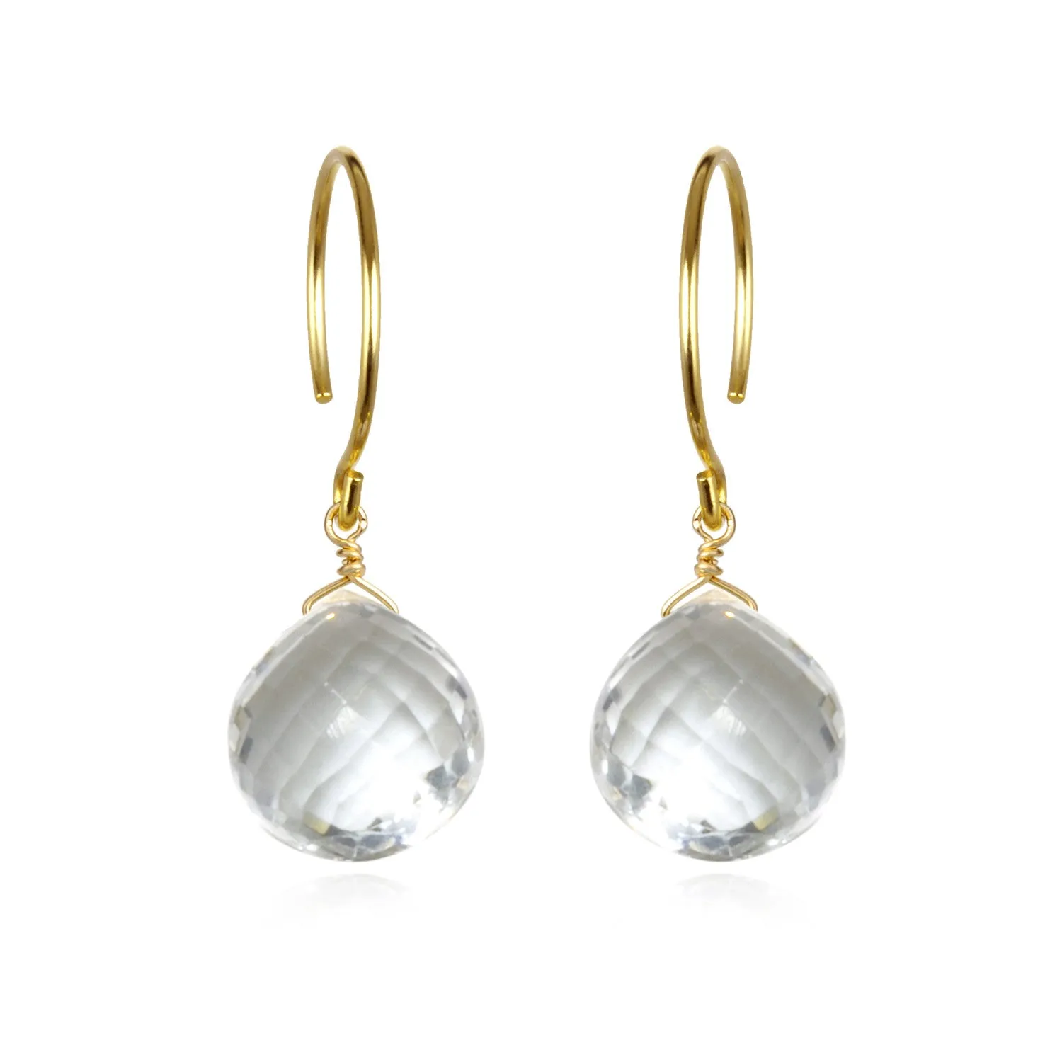 Catherine Earring-Clear Quartz sold by Amelia Rose Design