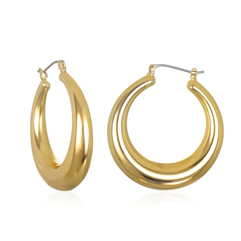 Golden Statement Hoops sold by Amelia Rose Design