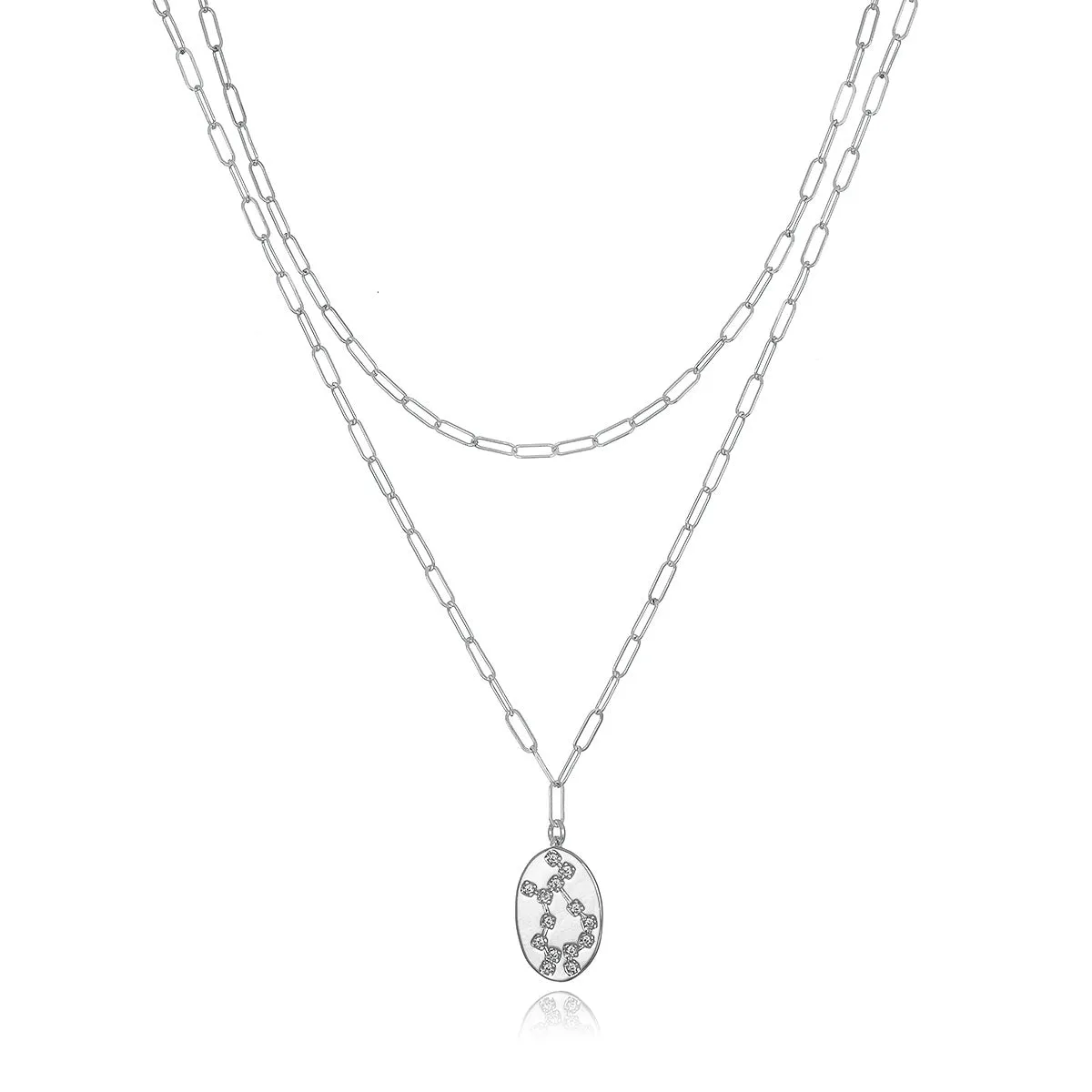 Constellation Layered Necklace Silver-All Signs sold by Amelia Rose Design
