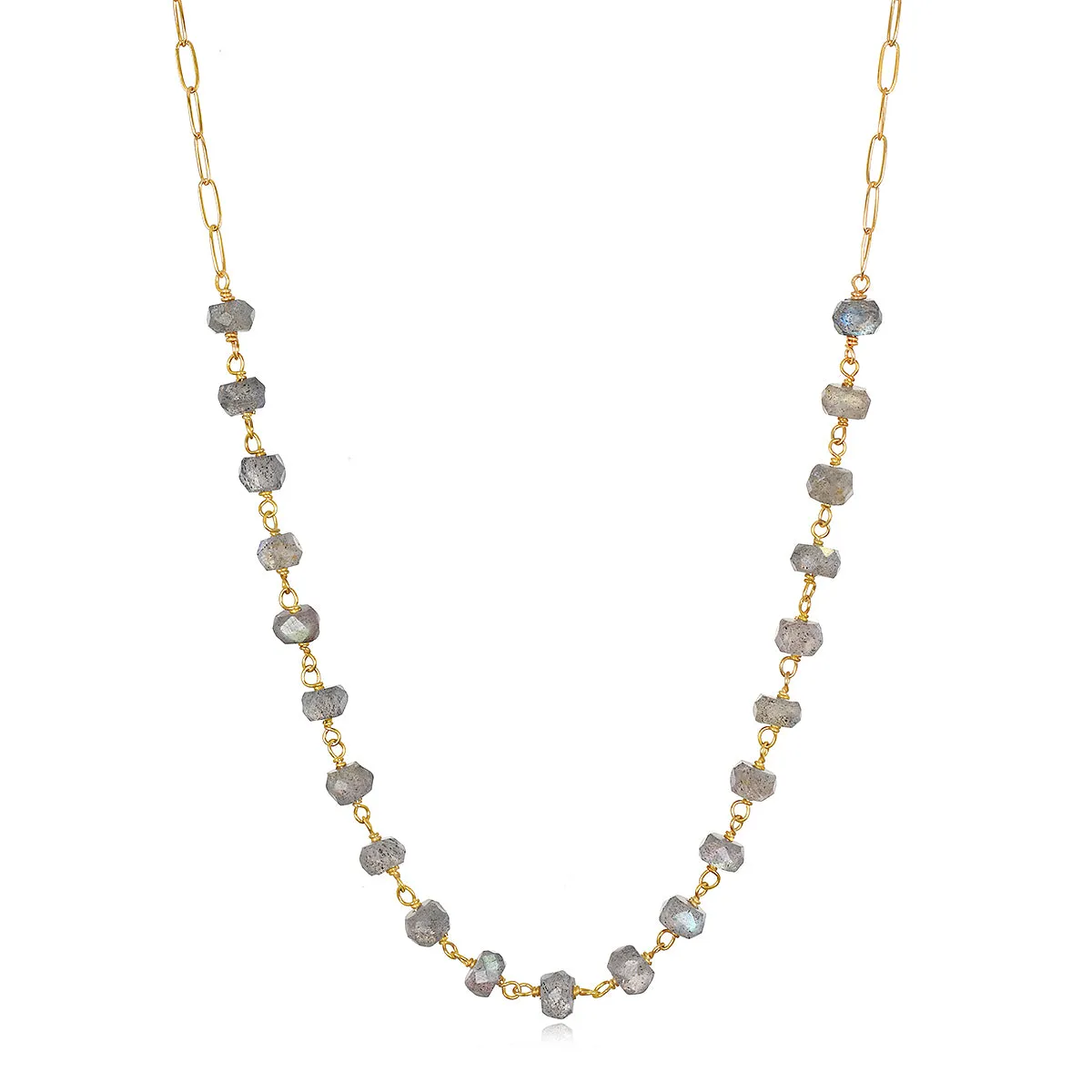 Paperclip Necklace - Labradorite sold by Amelia Rose Design