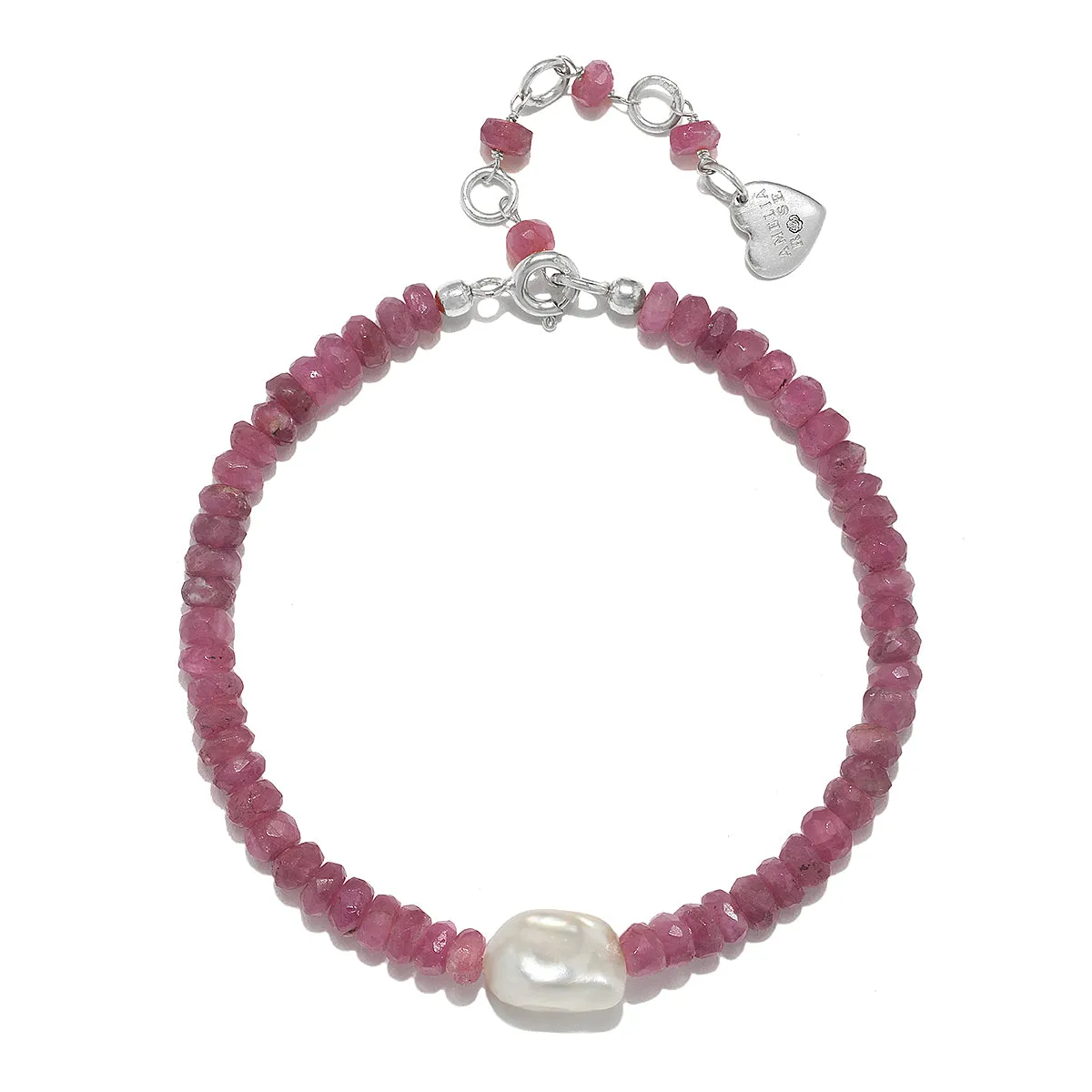 Pink Tourmaline and Baroque Pearl Bracelet sold by Amelia Rose Design product image thumbnail 2