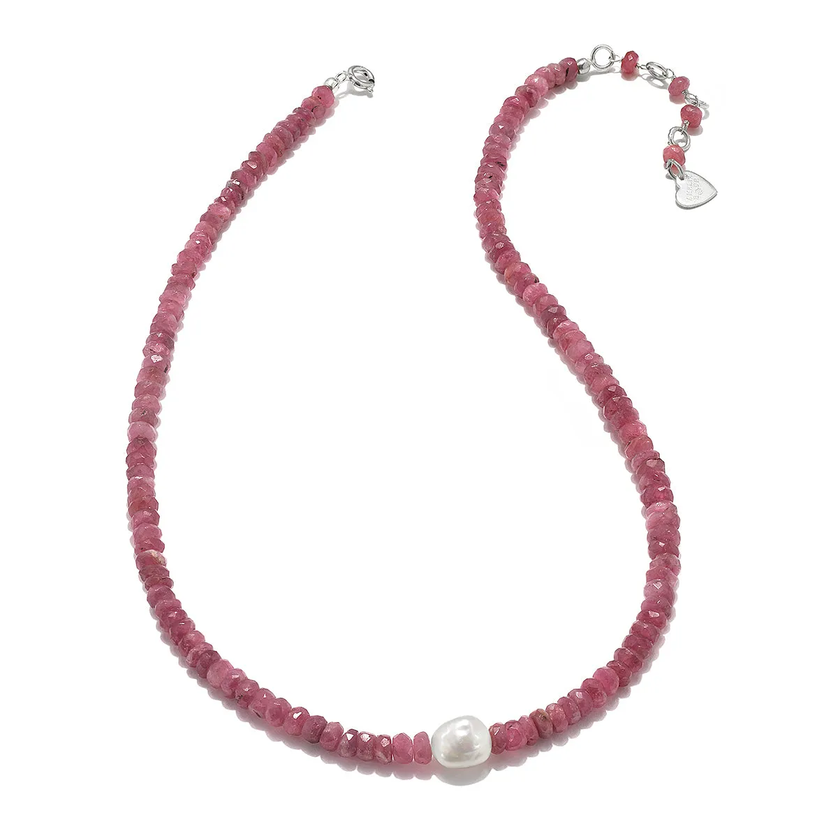 Pink Tourmaline and Baroque Pearl Necklace sold by Amelia Rose Design product image thumbnail 2