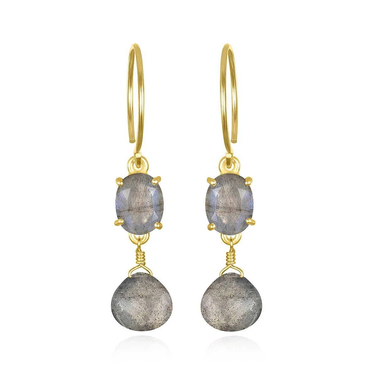 Lily Earring-Labradorite sold by Amelia Rose Design