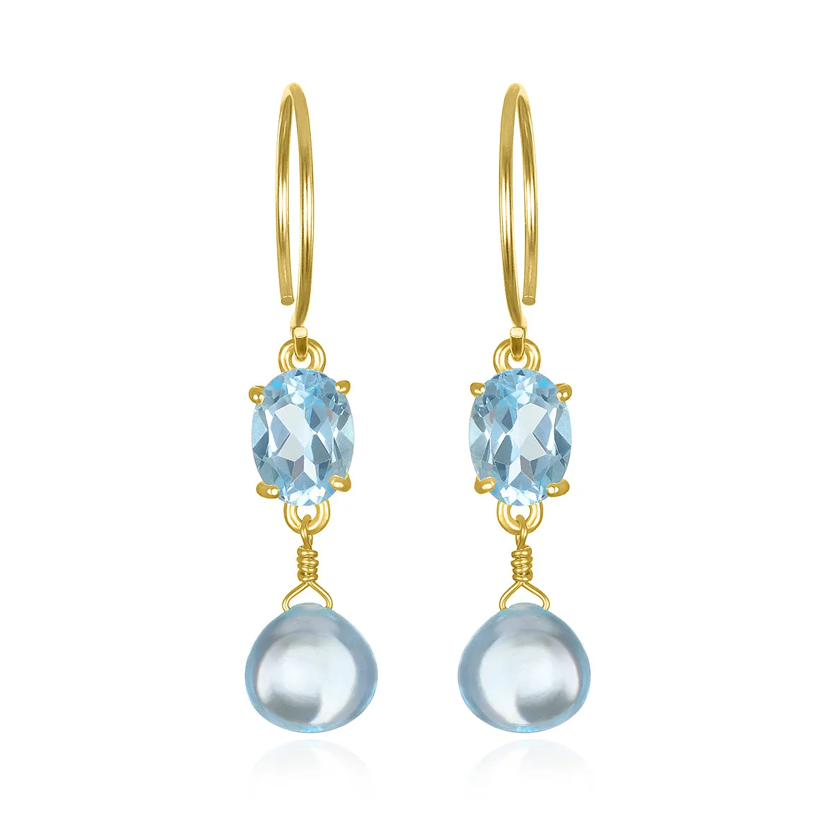 Lily Earring-Sky Blue Topaz sold by Amelia Rose Design