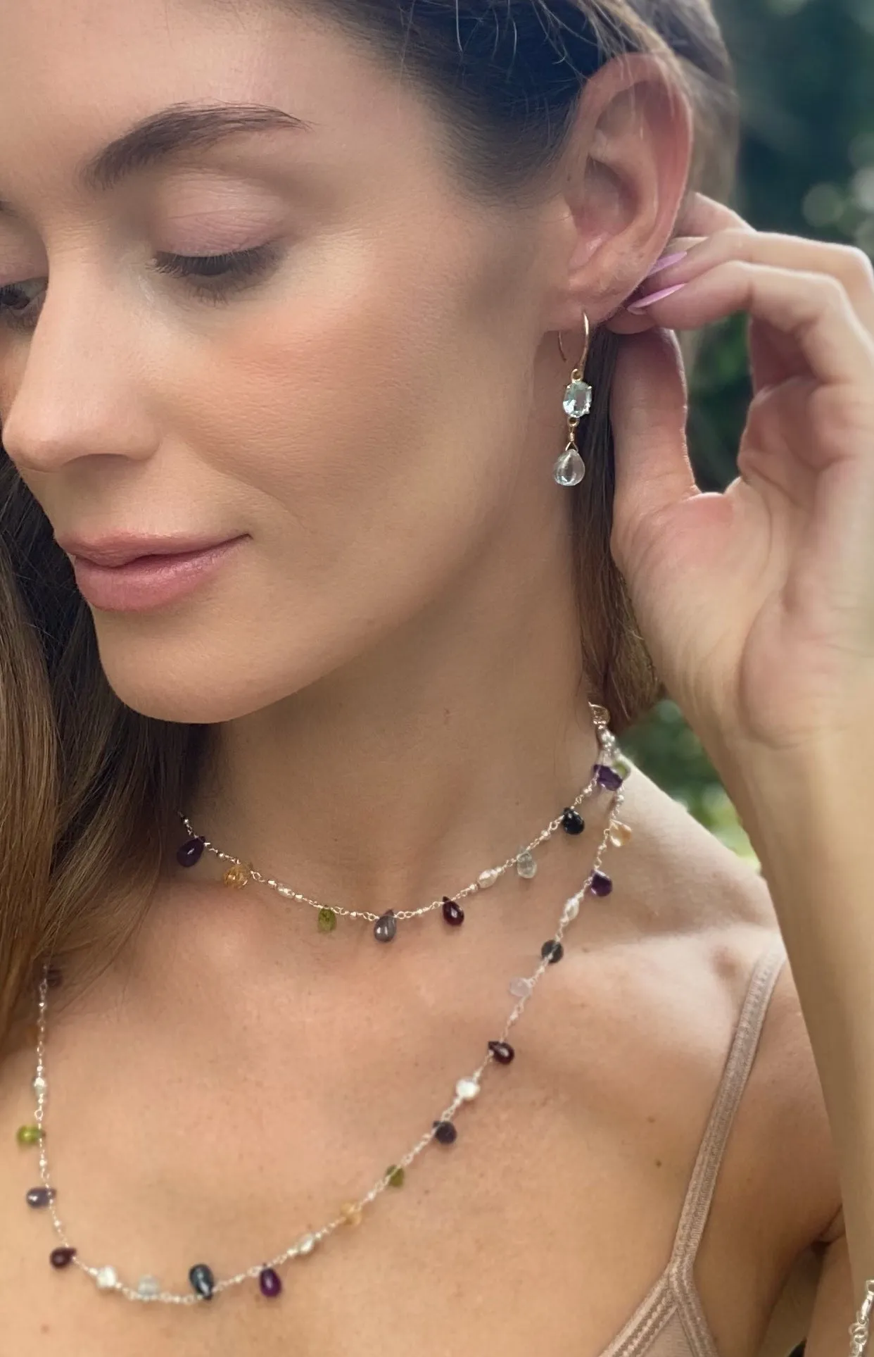 Lily Earring-Sky Blue Topaz sold by Amelia Rose Design product image thumbnail 2