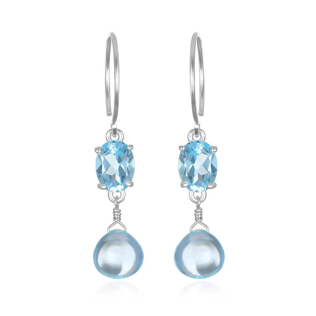 Lily Earring-Sky Blue Topaz sold by Amelia Rose Design product image thumbnail 4