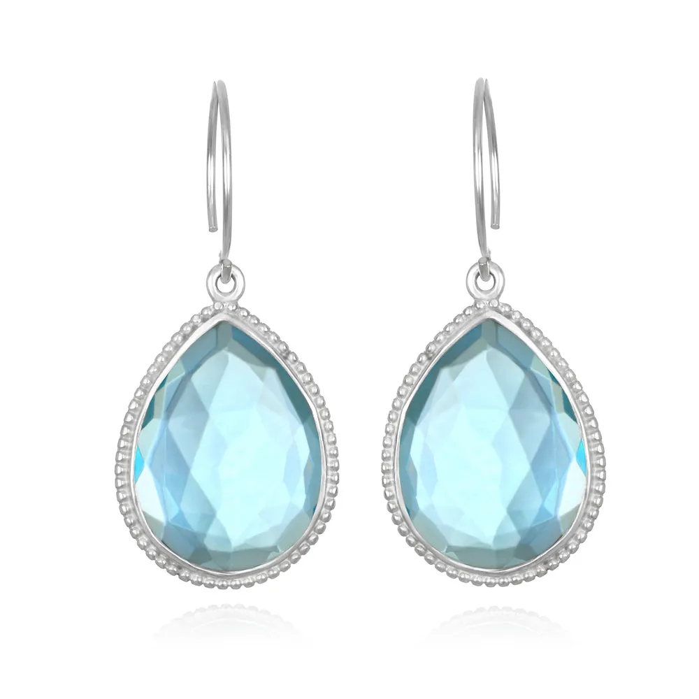 Beaded Teardrop Earring-Blue sold by Amelia Rose Design product image thumbnail 2