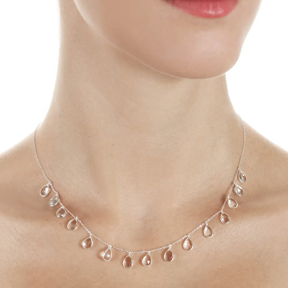 Cabo Gems Necklace-Clear Teardrop sold by Amelia Rose Design product image thumbnail 2