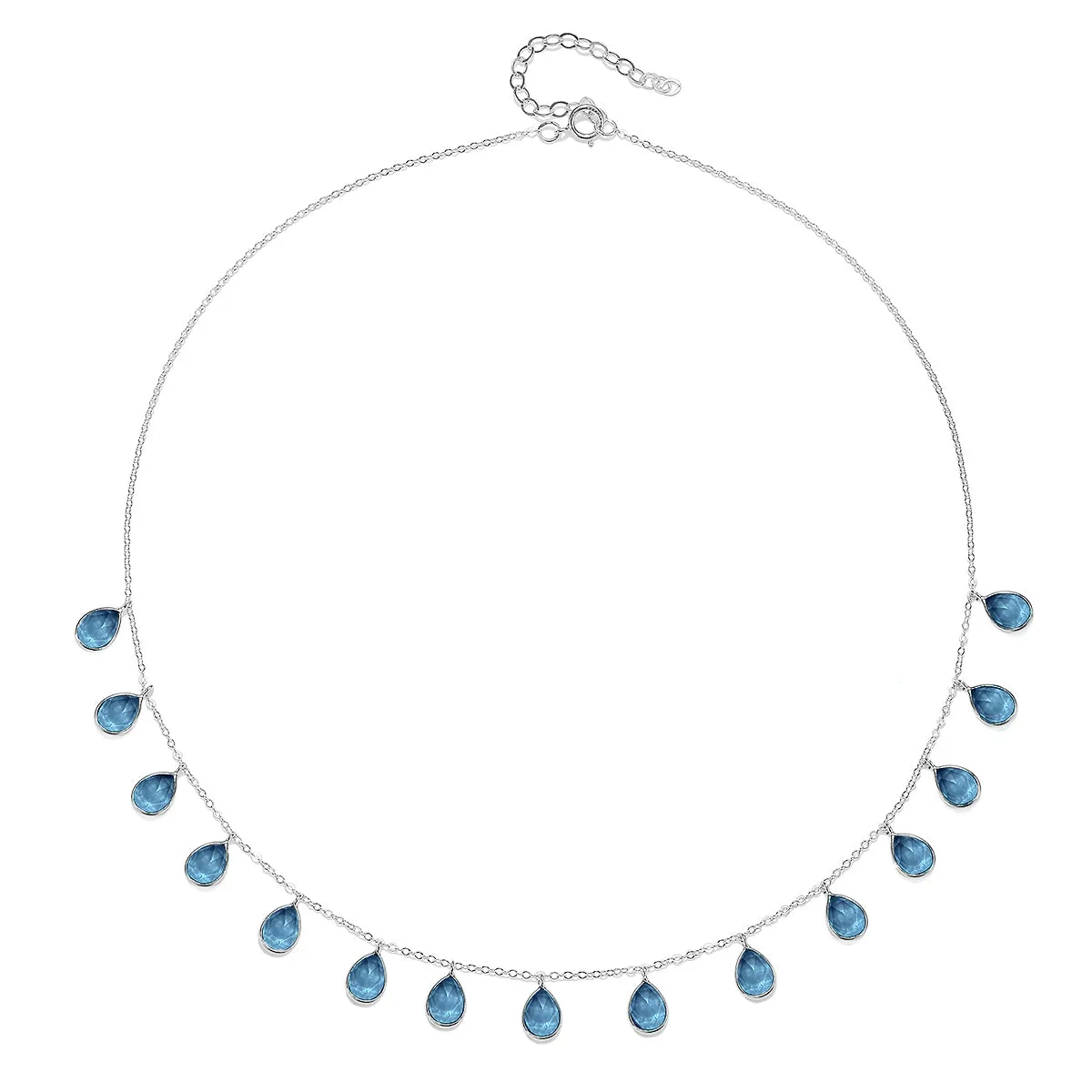 Cabo Gems Necklace-Sapphire Blue Teardrop sold by Amelia Rose Design product image thumbnail 2