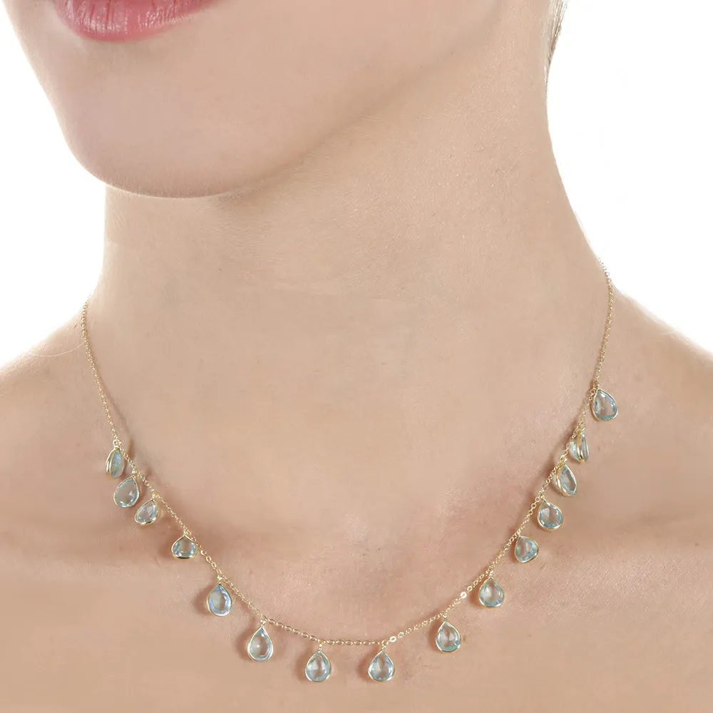 Cabo Gems Necklace-Sky Blue Teardrop sold by Amelia Rose Design product image thumbnail 2