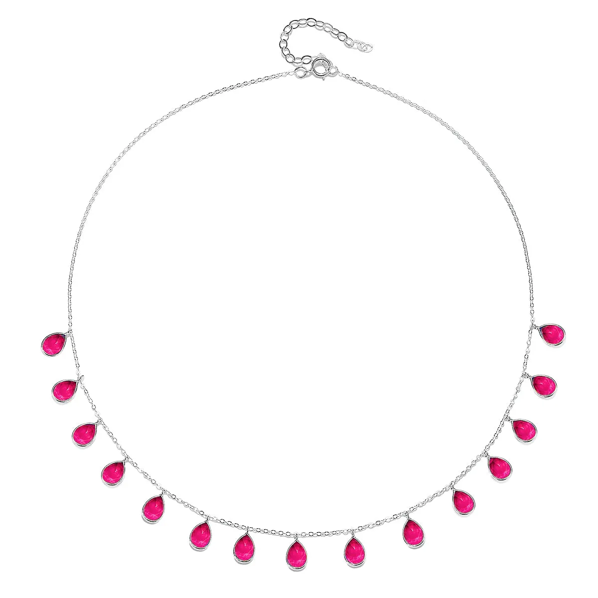 Cabo Gems Necklace-Ruby Teardrop sold by Amelia Rose Design product image thumbnail 3