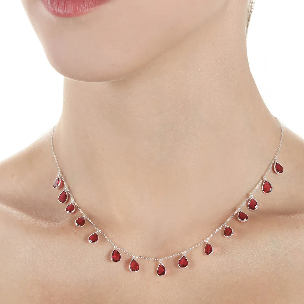 Cabo Gems Necklace-Ruby Teardrop sold by Amelia Rose Design product image thumbnail 2