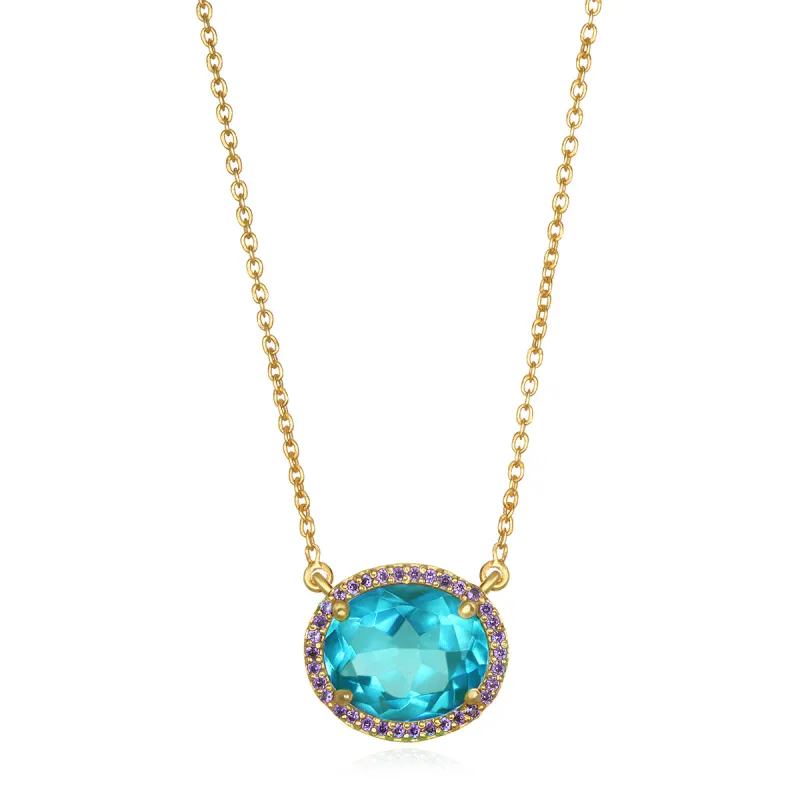 Charleston Necklace - Teal Gold sold by Amelia Rose Design