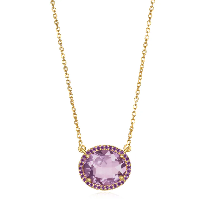 Charleston Necklace - Light Purple Gold sold by Amelia Rose Design