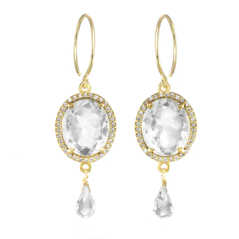 Charleston Gemdrop Earring - Clear Gold sold by Amelia Rose Design
