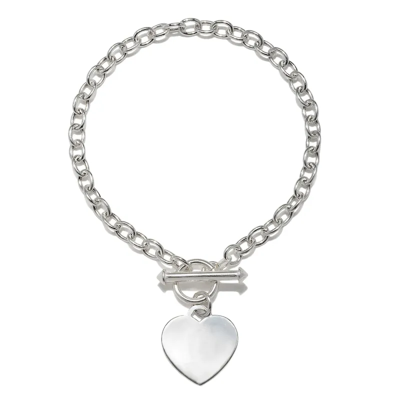 Statement Heart Toggle Bracelet sold by Amelia Rose Design