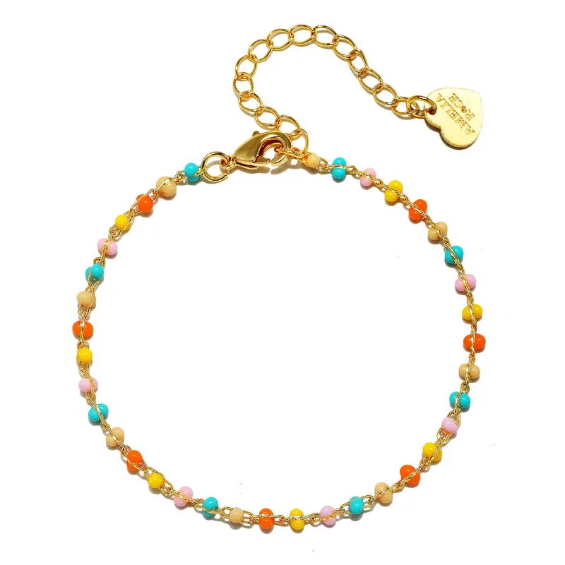 New! Wrapped Beaded Bracelet-Rainbow sold by Amelia Rose Design