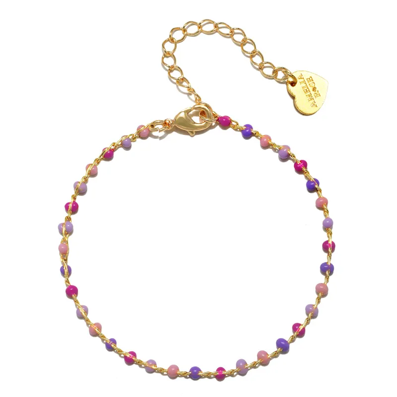 New! Wrapped Beaded Bracelet-Orchid sold by Amelia Rose Design