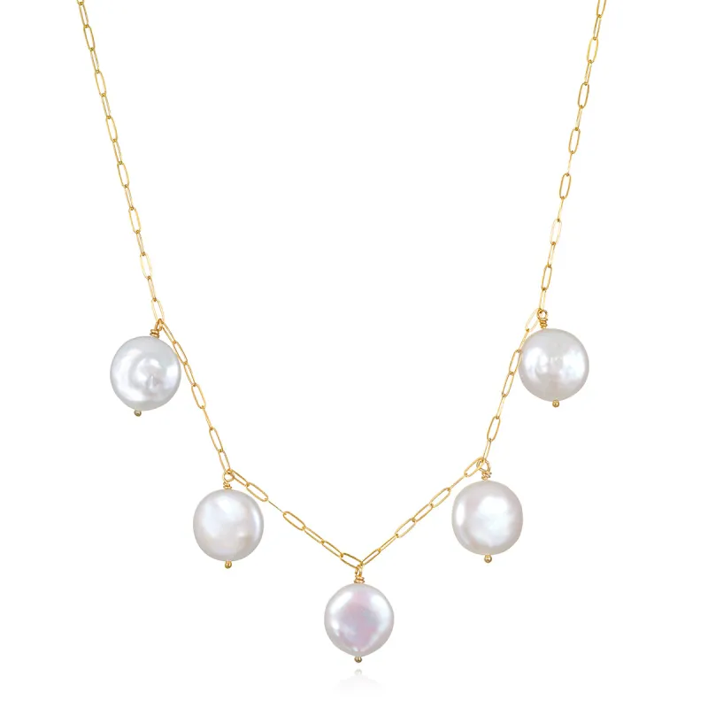 New! Pearl Coin Necklace sold by Amelia Rose Design