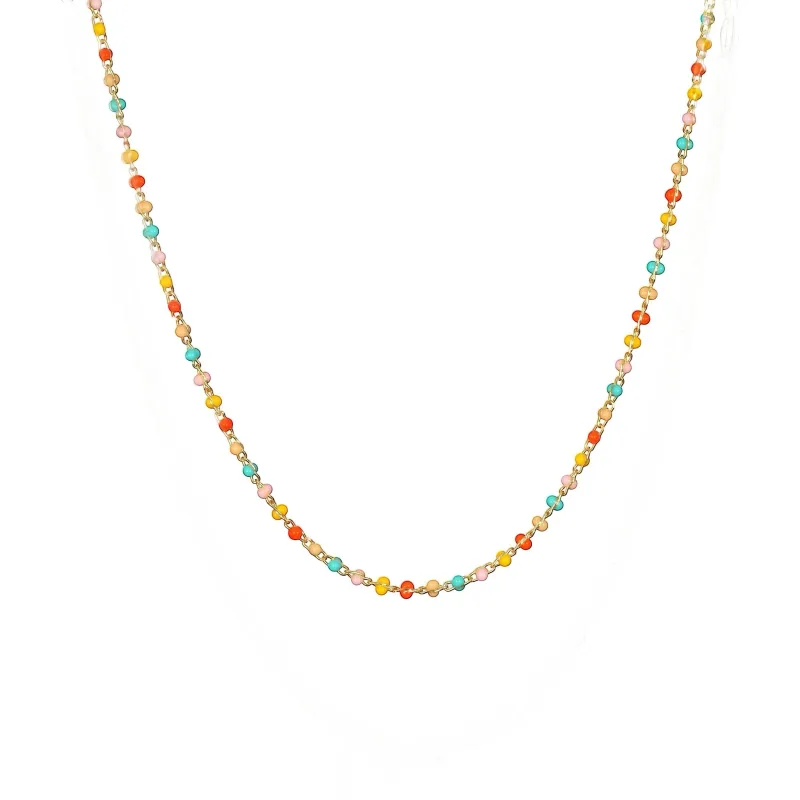 New!  Beaded Wrapped Necklace-Rainbow sold by Amelia Rose Design