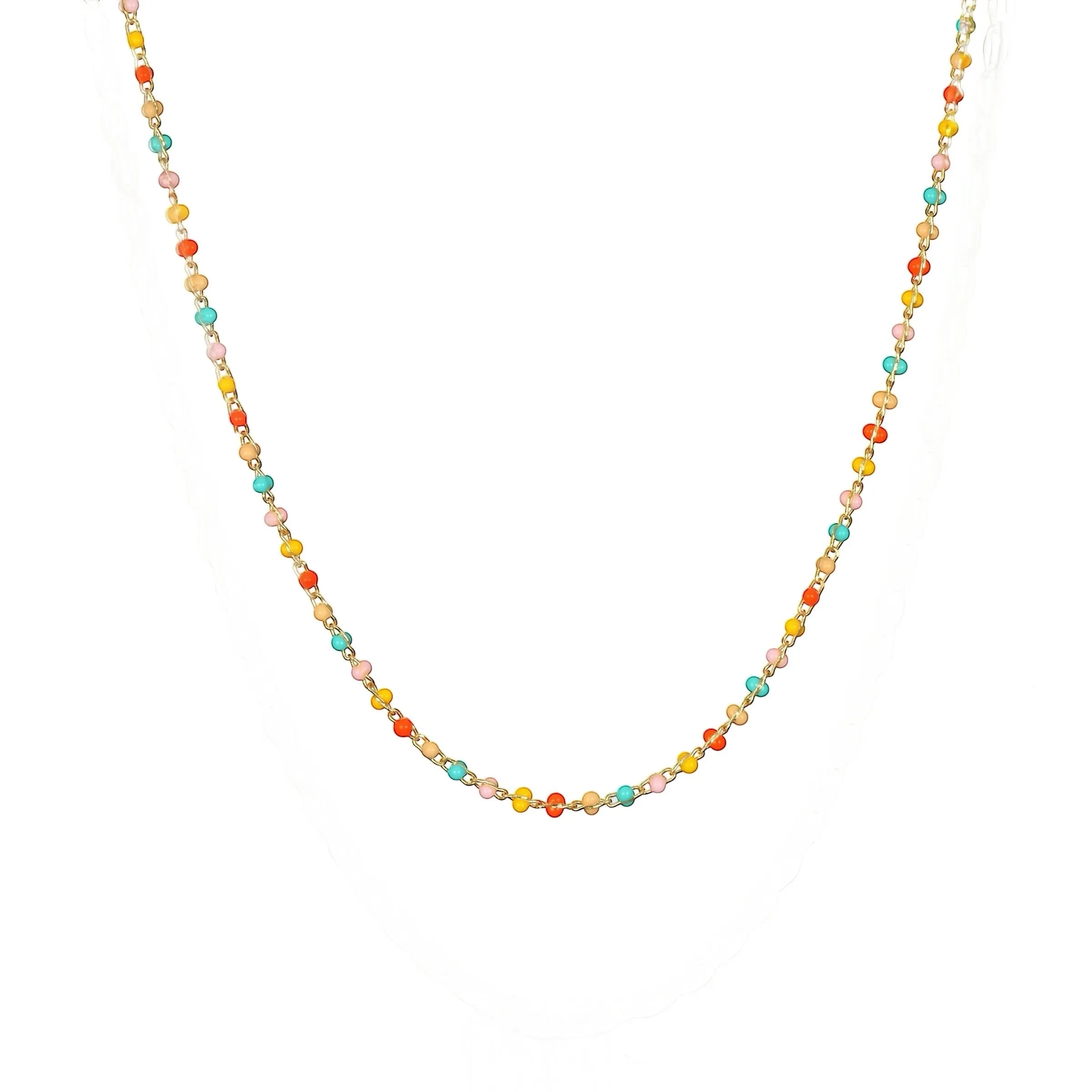 New! Beaded Wrapped Necklace-Rainbow sold by Amelia Rose Design
