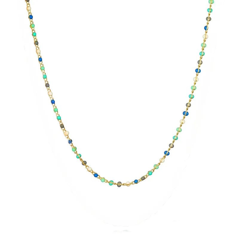 New!  Beaded Wrapped Necklace-Ocean sold by Amelia Rose Design