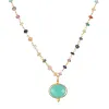 New! Bezel Charm Rainbow Necklace-Chrysoprase sold by Amelia Rose Design