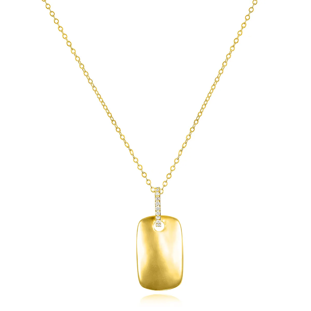 New! Diamond Dog Tag Necklace sold by Amelia Rose Design product image thumbnail 2