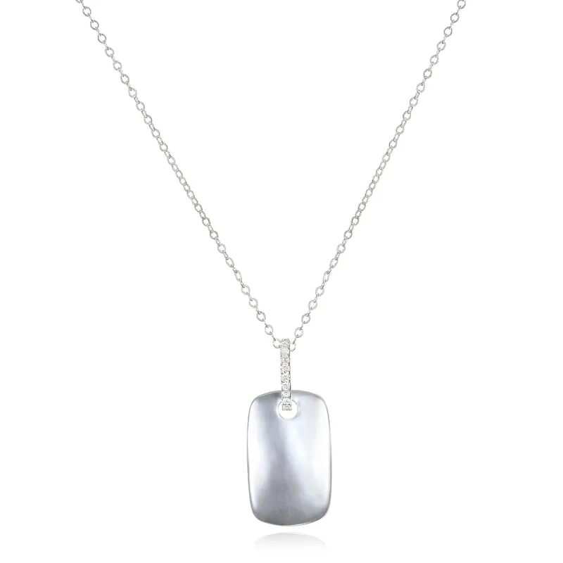New!  Diamond Dog Tag Necklace sold by Amelia Rose Design