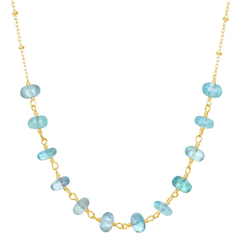 New!  Aquamarine Satellite Necklace sold by Amelia Rose Design