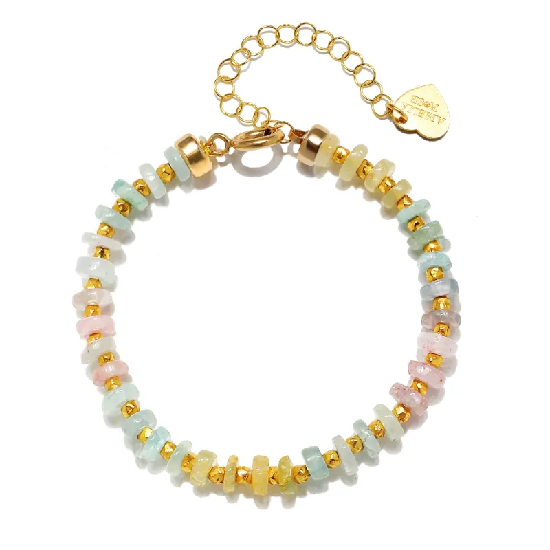 New!  Heishi Sparkle Bracelet-Multi Aquamarine sold by Amelia Rose Design