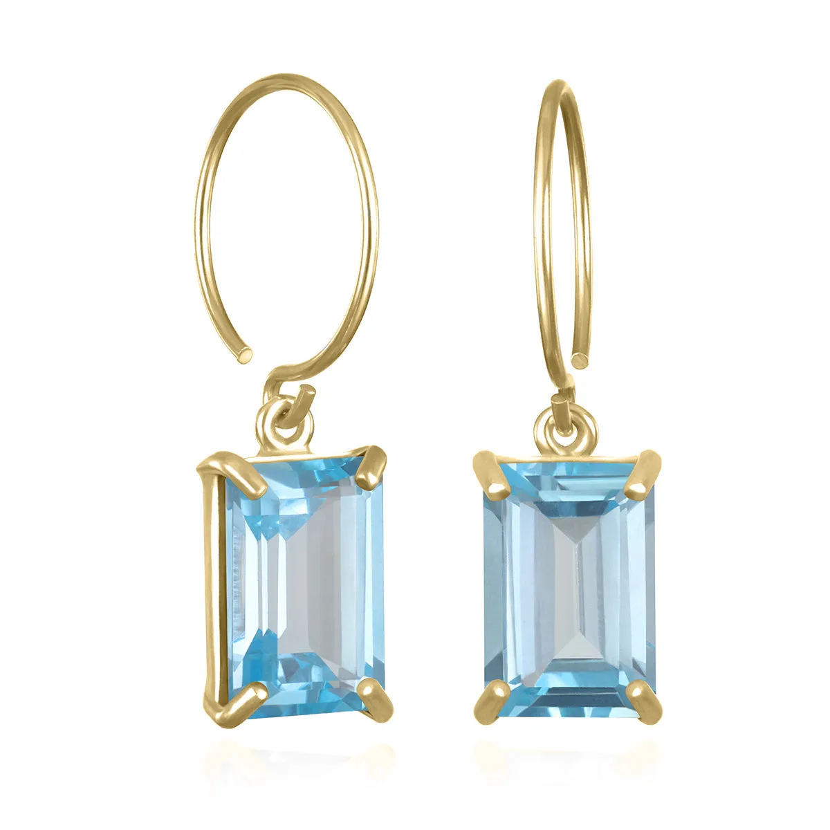 Chatham Earring-Sky Blue Topaz Gold sold by Amelia Rose Design