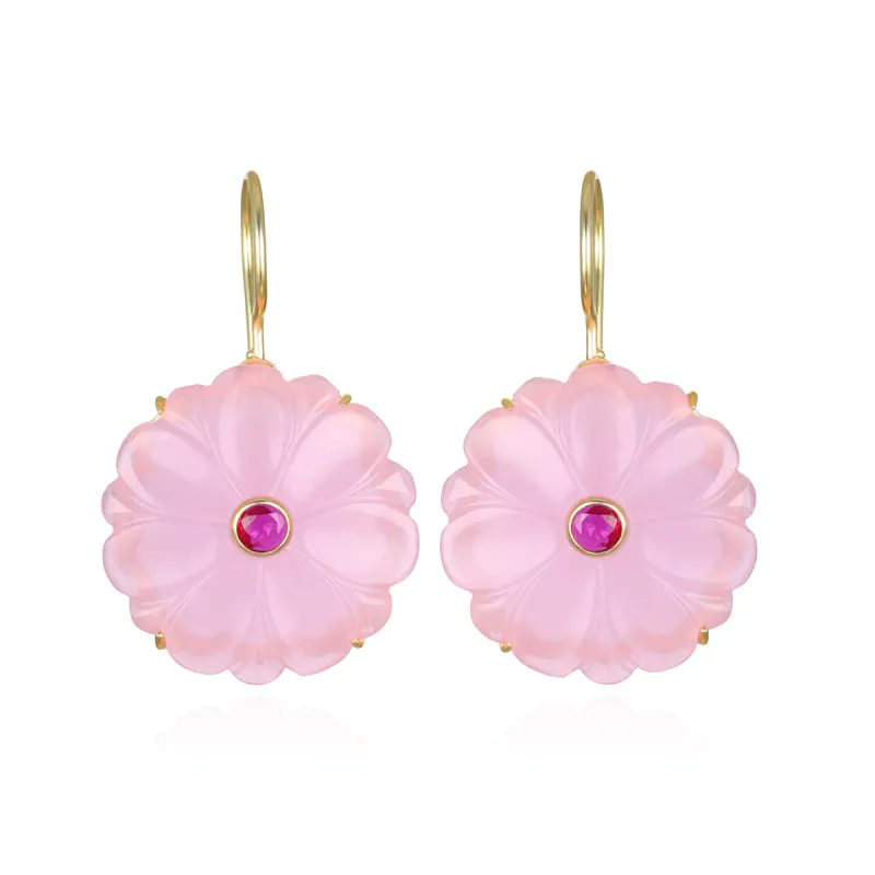 New! Magnolia Earring-Strawberry sold by Amelia Rose Design