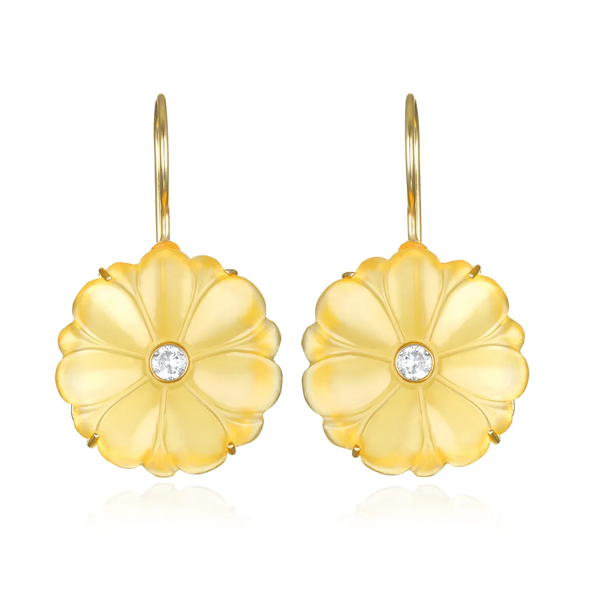 New! Magnolia Earring-Lemon sold by Amelia Rose Design
